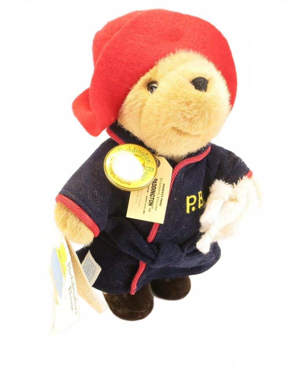 Eden Paddington Bear Plush in Robe & Slippers 9.5" with Tags Rare